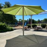 George J West waterpark shade sails and picnic area