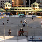 People playing Roller Hockey at the Providence RInk