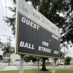 Neutaconkanut little league scoreboard and park entrance on Killingly St