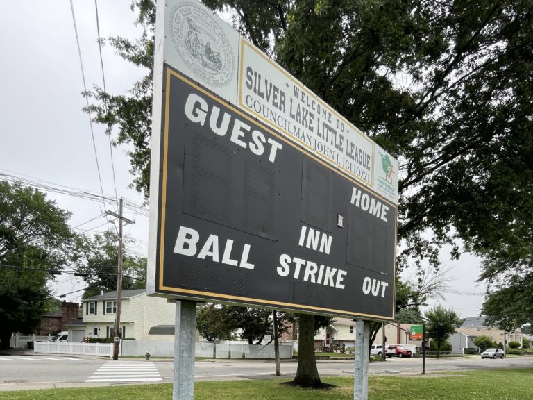 Neutaconkanut little league scoreboard and park entrance on Killingly St