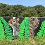 Neutaconkanut skatepark mural of eastern grey squirrel 2026