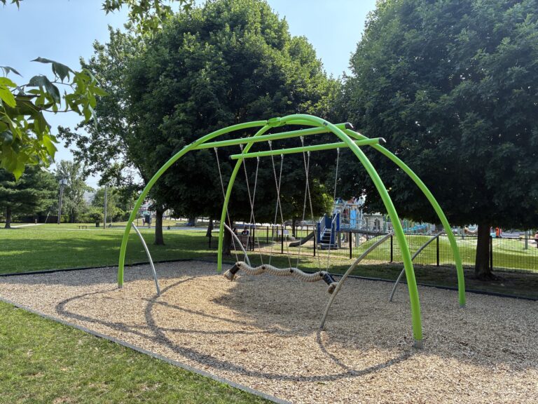 Neutaconkanut rope swing play structure for ages 5-12