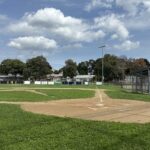 Fargnoli Park baseball field first base line