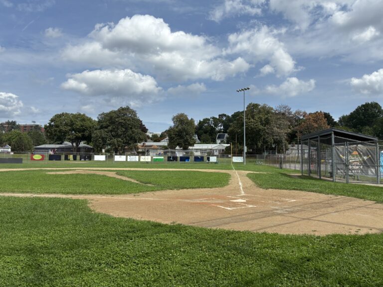 Fargnoli Park baseball field first base line