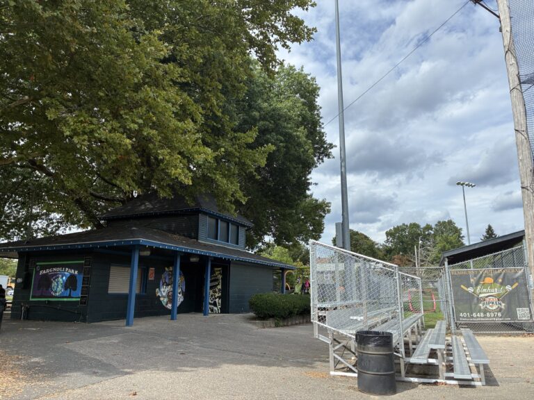 Fargnoli Park amenities concession stand and bleachers