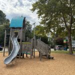 Fargnoli Park play structure for ages 5-12 facing Smith St