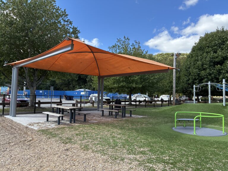 Neutaconkanut playground picnic area with shade structure
