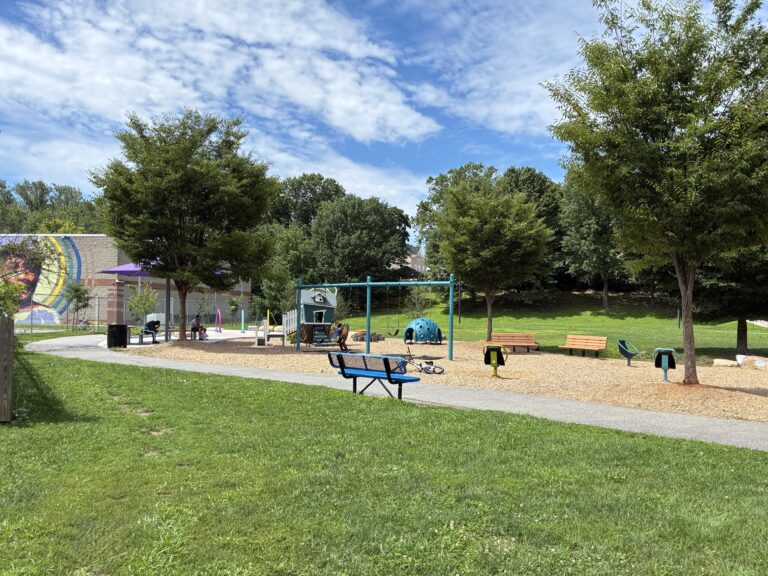Father Lennon Park playground walking track and waterpark with shade sail