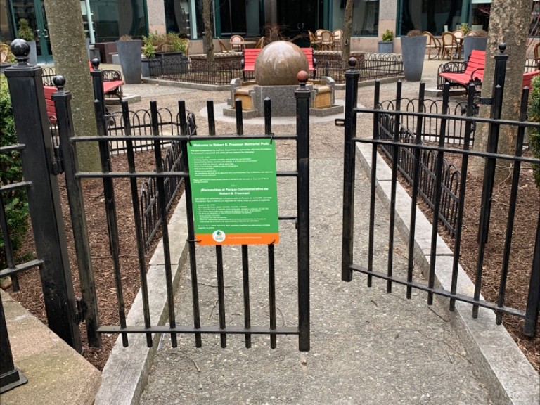 Freeman Park gate