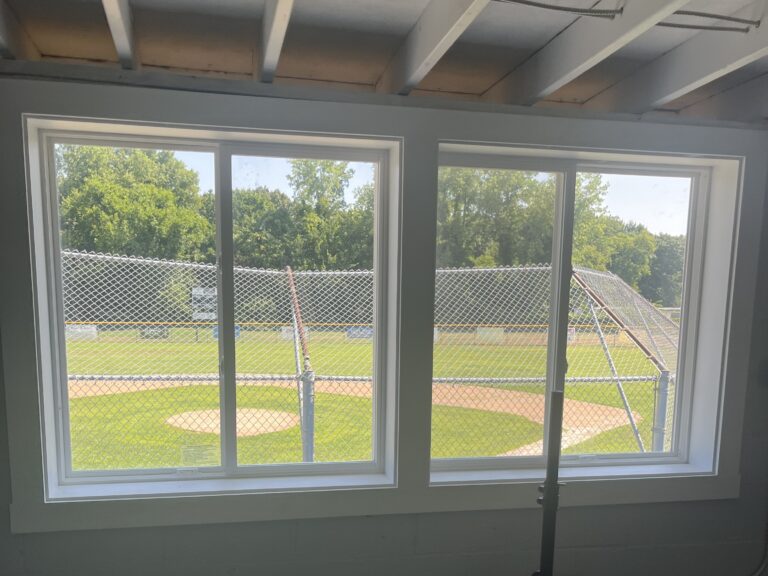 Gano Park Field 2 view from inside renovated Press Box