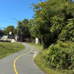 Gano Bike path reaching Trenton St at Gano St