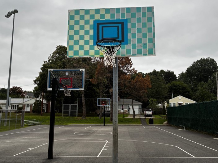 Fargnoli Park Basketball Court facing April Court entrance