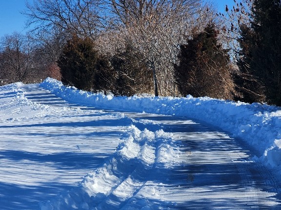 Gano Bike Path plowed in March 2026