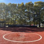 Bucklin Park pitchers mound and backstop