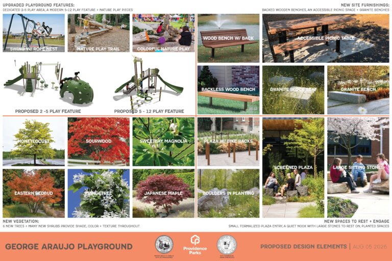 George Araujo Park Proposed elements of new design August 2026