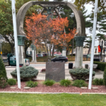 Garibaldi Square facing Atwells Ave and the iconic La Pigna "pine cone" arch at the gateway to Federal Hill