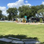 General Street Park seating area built into the shaded hillside