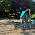 Gladys Potter Park play boat and house for ages 2-5