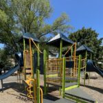 Hassett Park play structure for ages 2-12 the slides are accessible by stairs