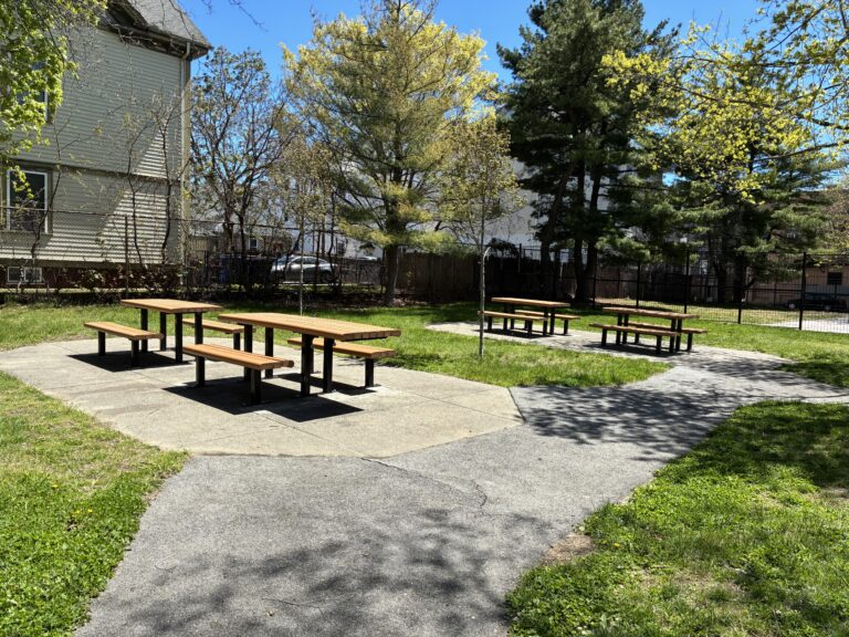 Hassett Park picnic area features 4 tables including one ADA-accessible table