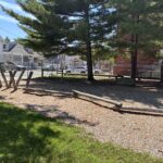 Iola French Park Veazie schoolyard playground balance beams for ages 5-12