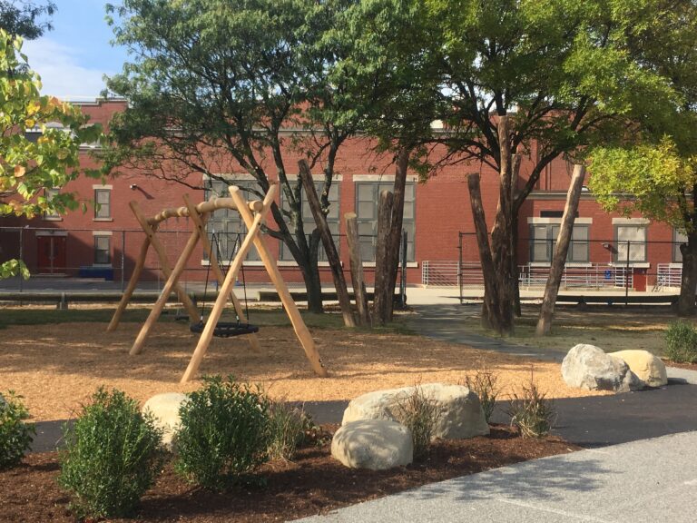 Iola French Park Veazie St Green Schoolyard from 2019