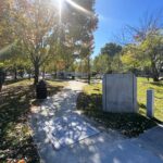 Jacqueline Clements Park "This Park" north entrance at Myrtle and Friendship Streets