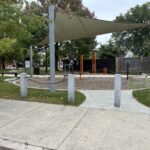 Jacqueline Clements Park southeast entrance at Fitness area