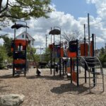 Jennifer Rivera Park unique play structure for ages 5-12 has three separate pods
