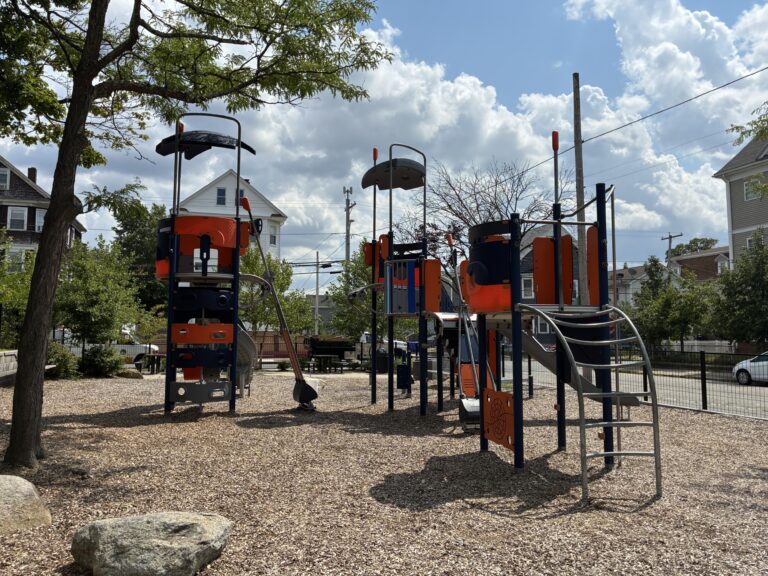 Jennifer Rivera Park unique play structure for ages 5-12 has three separate pods