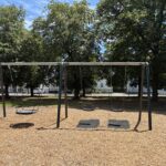 John O'Brien Park playground swings for ages 5-12 including birds nest