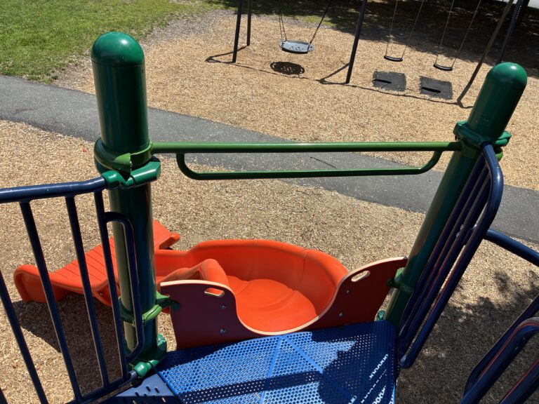 John O'Brien Park looking down the playground slide for ages 5-12 replaced in 2026