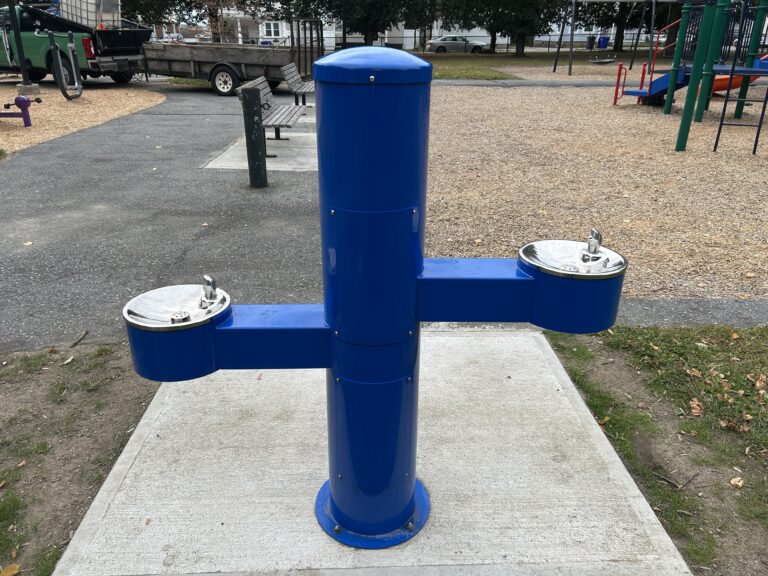 John O'Brien Park drinking fountain just installed in 2026
