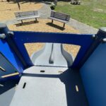 Joe Williams view of park benches from the toddler slide
