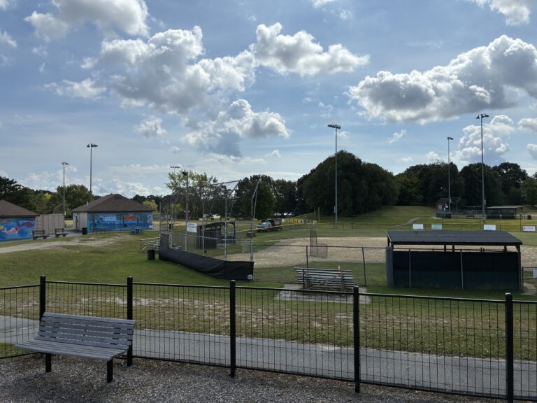 JT Owens Field 1 viewed from inside Ed Hooks playground