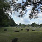Locust Grove Cemetery in August from Melrose Street