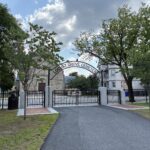 Locust Grove Cemetery looking toward Elmwood Avenue at the entrance- image mirrored