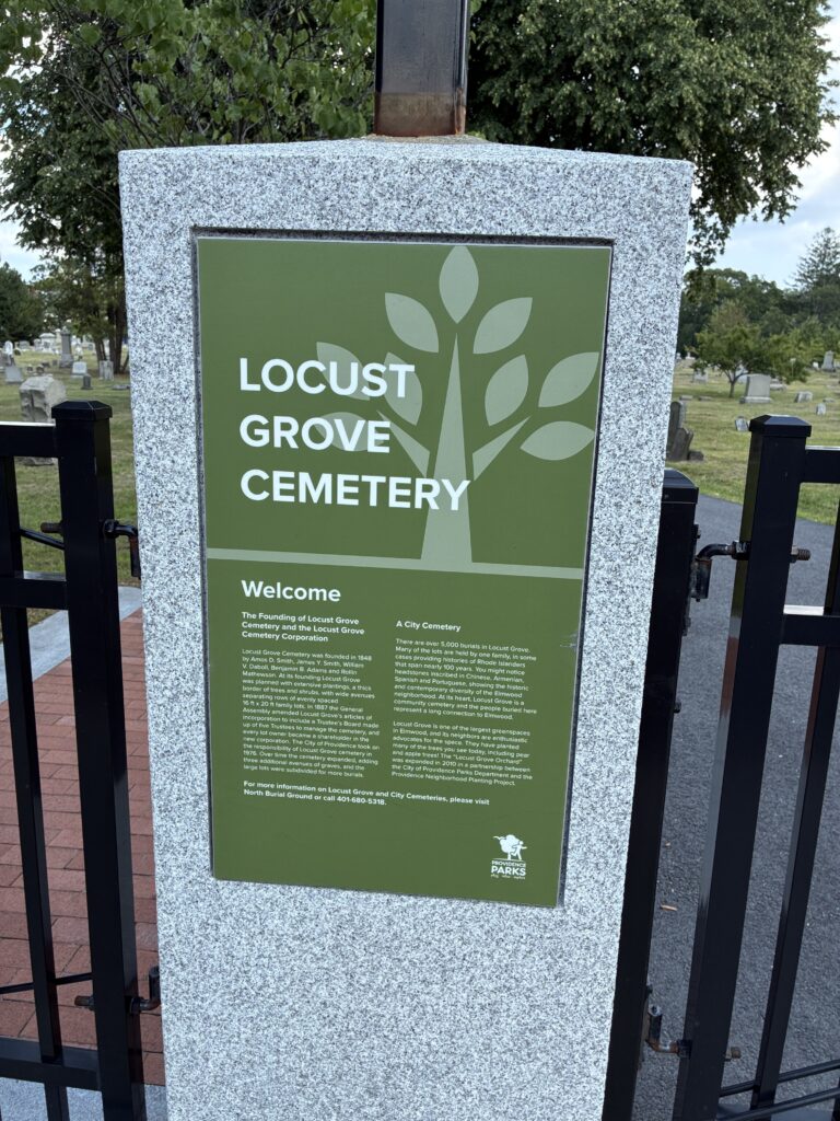 Locust Grove Cemetery welcome sign