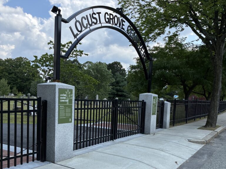 Locust Grove Cemetery Elmwood Avenue entrance with archway