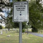 Locust Grove Cemetery RI Historical Cemetery Providence 4 Sign near the Elmwood Avenue entrance