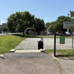 Major Park Wendell St entrance at the basketball court has stairs
