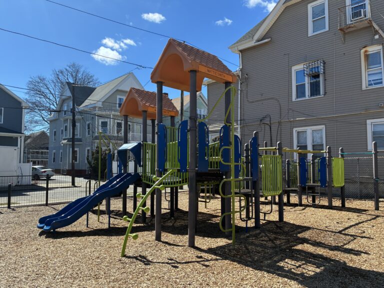 Mattie Smith Park Classic post and deck play structure for ages 5-12