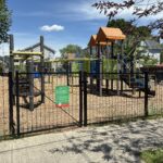 Mattie Smith Park entrance on Glenham St at the track ride for ages 5-12