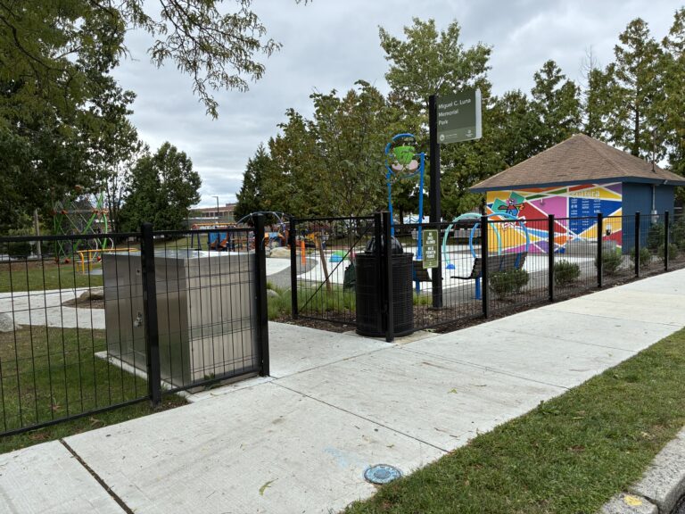 Miguel Luna Park entrance to rebuilt waterpark