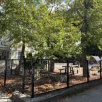Morris Ave Park picnic area and playground for ages 2-5
