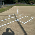 Mt Pleasant Little League Park view down the left field line of a freshly groomed field 3