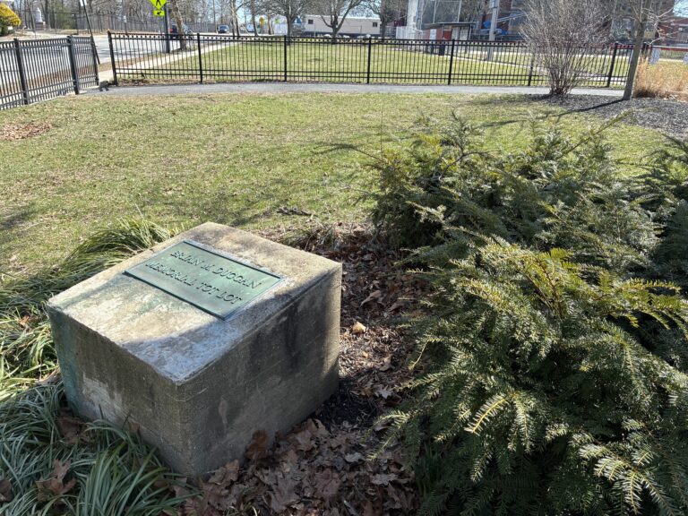 Mt Pleasant Little League Park Brian Duggan Memorial Tot Lot marker