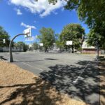 Pastore Park basketball court with 6 goals to accommodate multiple runs and shooting around