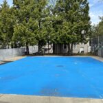 Pastore Park waterpark is fenced in and accessible seasonally through the Rec