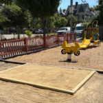 Peace & Plenty Park sandbox rebuilt in 2026 inside the play area for ages 2-5